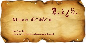 Nitsch Ádám névjegykártya